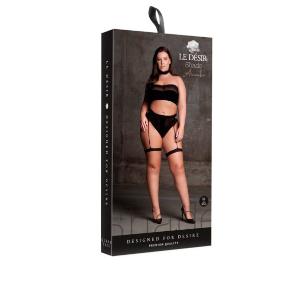 Le Désir Plus Size - 3-teiliges Dessous-Set - Schwarz (XL-4XL)