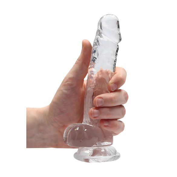 REALROCK - transparenter realistischer Dildo - transparent (17cm)