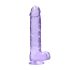 REALROCK - durchsichtiges lebensechtes Dildo - lila (22cm)