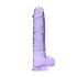 REALROCK - durchsichtiges lebensechtes Dildo - lila (22cm)