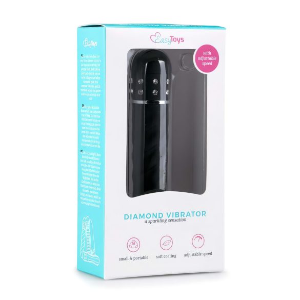 Easytoys Diamond Spiral - gedrehter Stabvibrator (schwarz)
