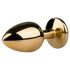 Easytoys Metal No.1 - Analkegel Gold mit lila Stein (2,5cm)