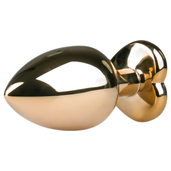 Easytoys Metall No.8 - Analplug mit Herzfuß - Gold-Pink (3,5cm)