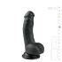 Easytoys - Saugnapf-Dildo mit Hoden (15 cm) - Schwarz