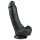 Easytoys - Saugnapf-Dildo mit Hoden (20cm) - schwarz
