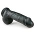 Easytoys - Saugnapf-Dildo mit Hoden (22,5cm) - schwarz