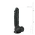 Easytoys - Saugnapf-Dildo mit Hoden (22,5cm) - schwarz