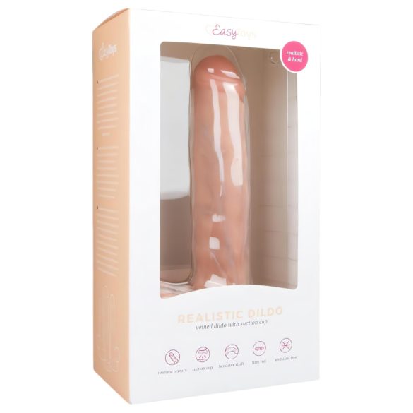 Easytoys - Großer Dildo mit Saugnapf und Hoden (29,5 cm) - Hautfarben
