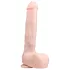 Easytoys - Großer Dildo mit Saugnapf und Hoden (29,5cm) - natur
