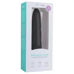 Easytoys Power Vibe - Gewundener Silikon-Vibrator (schwarz)
