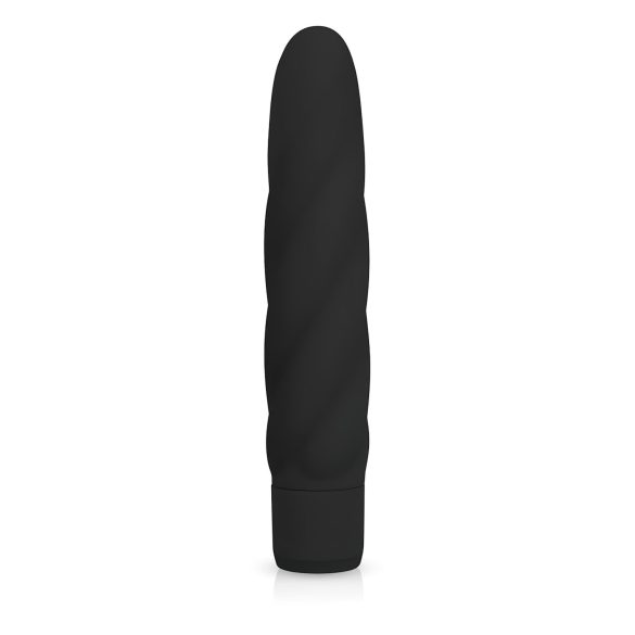 Easytoys Power Vibe - Gewundener Silikon-Vibrator (schwarz)