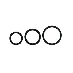 Easytoys - Silikon Penisring Set - 3-teilig (schwarz)