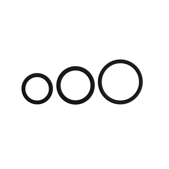 Easytoys - Silikon Penisring Set - 3-teilig (schwarz)
