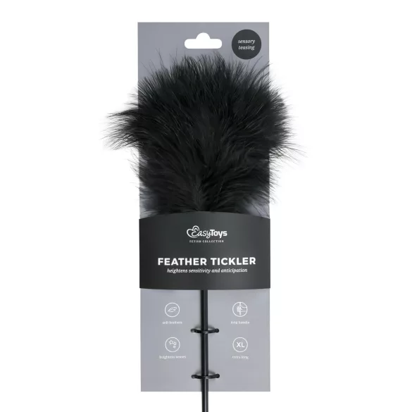 Easytoys - langer Federstreichel - Schwarz