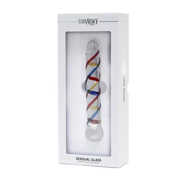 Rimba Rachella - Doppelglas-Dildo (transparent - bunt)