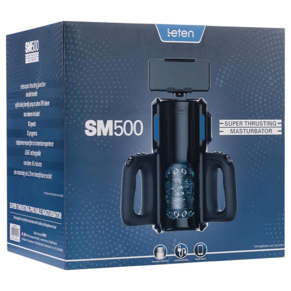 LETEN SM 500 - Auf- und Ab-Wichser mit Handyhalter (schwarz)