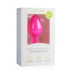   Easytoys Diamond - Analdildo mit weißem Stein (mittel) - pink