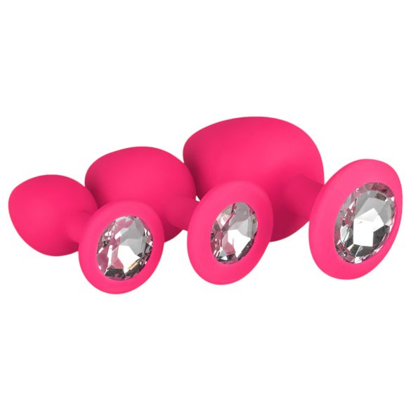 Easytoys Diamond - Analplug-Set (pink)