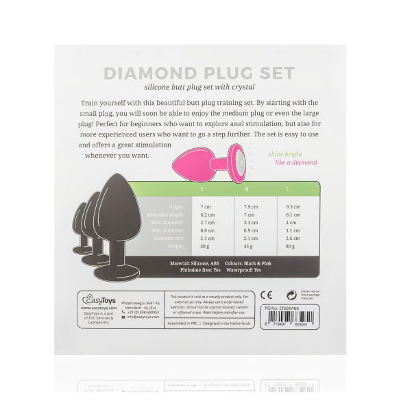 Easytoys Diamond - Analplug-Set (pink)