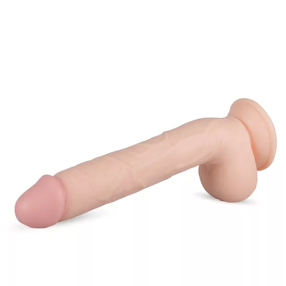 Real Fantasy Elvin - naturgetreuer Dildo mit Hoden - 28 cm (natur)