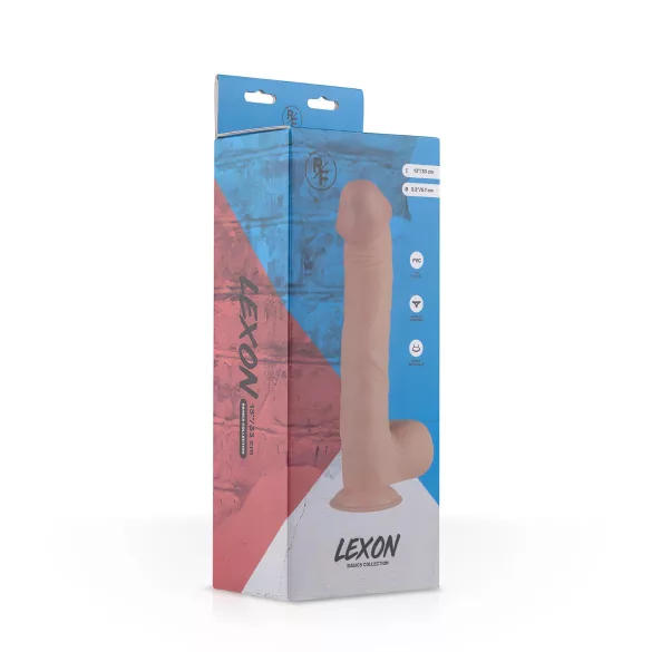 Real Fantasy Lexon - originalgetreues Dildo mit Hoden - 33cm (natur)