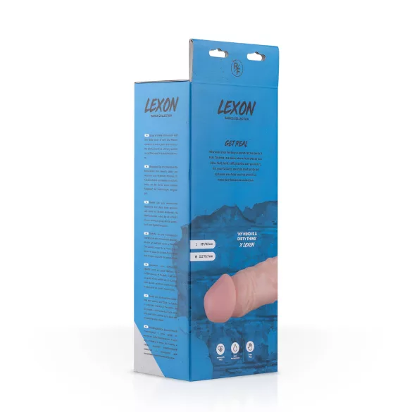 Real Fantasy Lexon - originalgetreues Dildo mit Hoden - 33cm (natur)