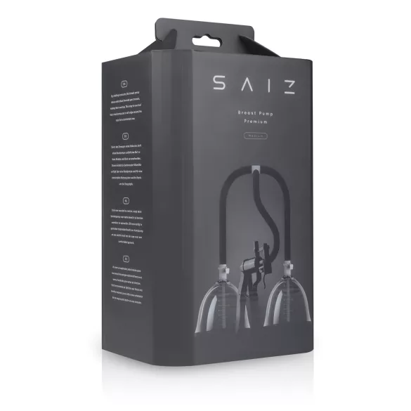 Saiz Premium - Doppel-Brustpumpe - klein (transparent-schwarz)