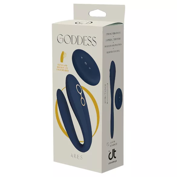 Göttin Ares - flexibler Paarvibrator (blau)