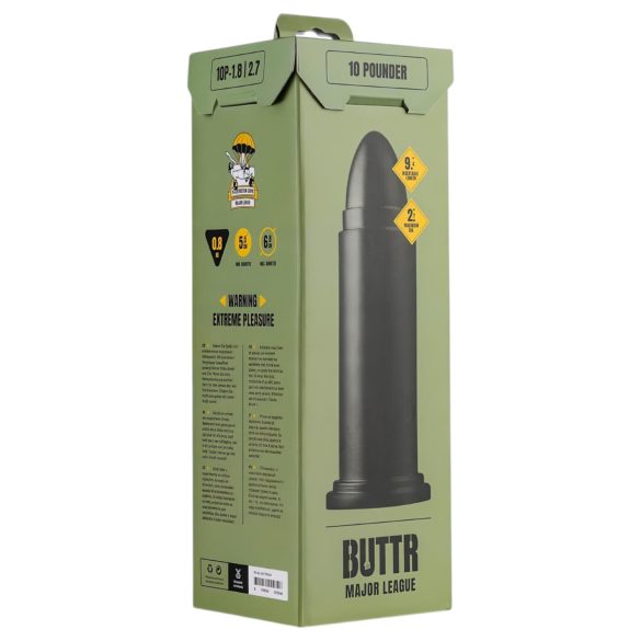 BUTTR 10 Punder - großer Saugnapf-Dildo (schwarz)