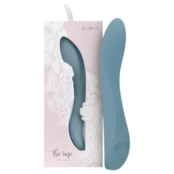 Bloom Rose - Akku-G-Punkt-Vibrator aus Silikon (Türkis)