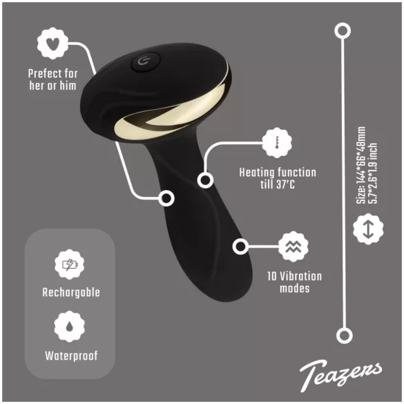 Teazers - Anale Vibrator mit Heizfunktion (Schwarz)