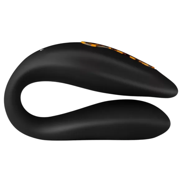 Panthra Zuna - wiederaufladbarer, wasserdichter Paarvibrator (Leopard-Schwarz)