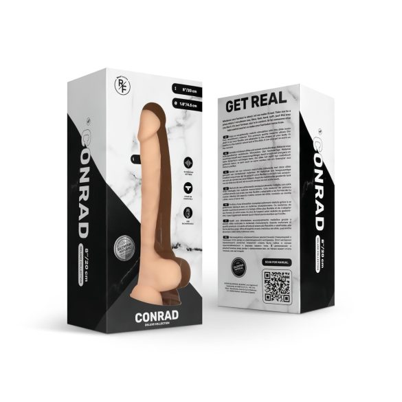 Real Fantasy Conrad - Saugnapf-Vibrator - 20cm (natur)