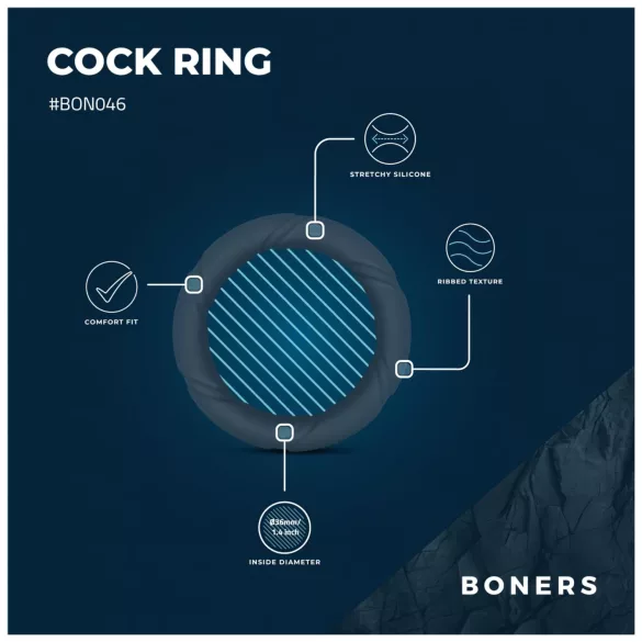 Boners Ergo - Silikon-Penisring (blau)