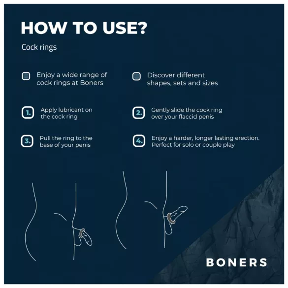 Boners Ergo - Silikon-Penisring (blau)