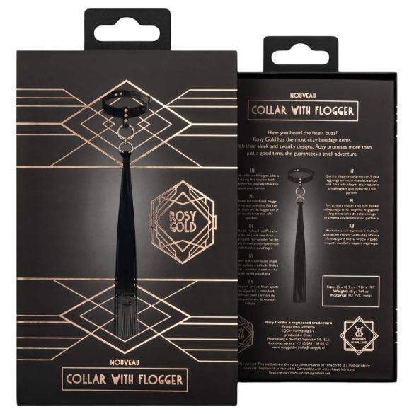Rosy Gold - Halsband und Peitsche (schwarz)