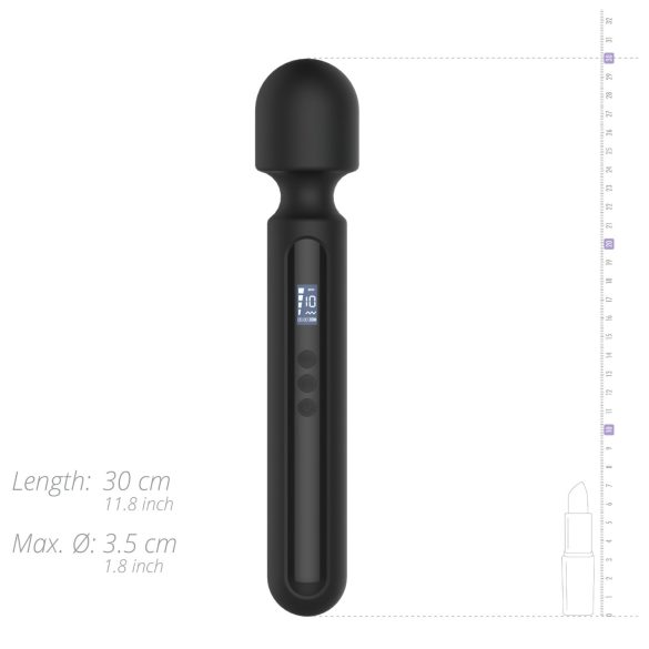 BLAQ - großer digitaler Massage-Vibrator (schwarz)