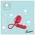 Teazers Rose - Stoßvibrator mit zungenförmigem Klitoris-Stimulator (rot)
