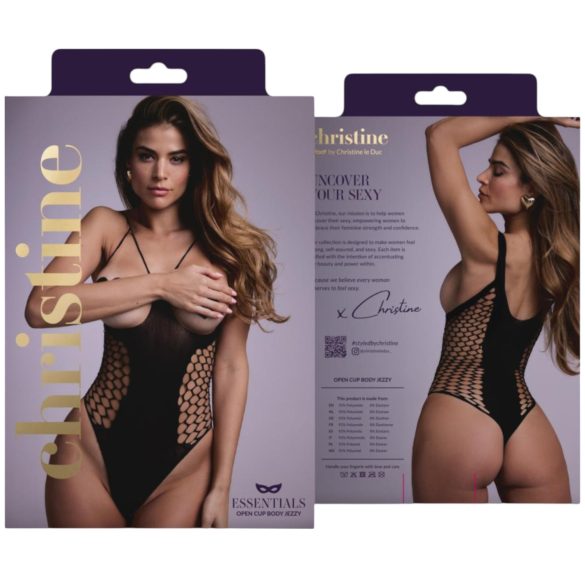 Christine - Offener Body - Schwarz - S-L