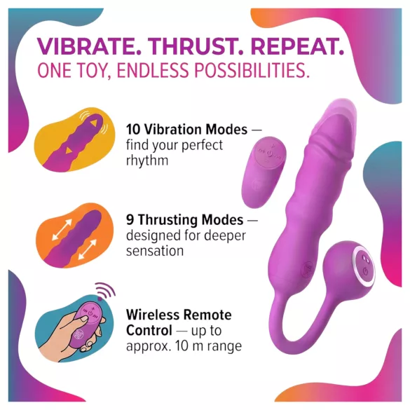 Good Vibes Only - Vibrations-Ei mit Fernbedienung (rosa)