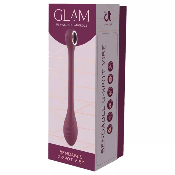 Glam - Akku, wasserdichter formbarer G-Punkt Vibrator (lila)