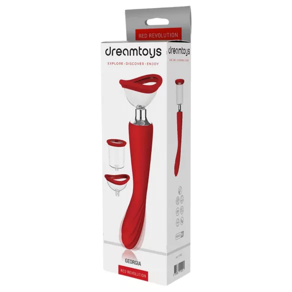 Red Revolution Georgia - G-Punkt Vibrator und Vaginasauger (rot)