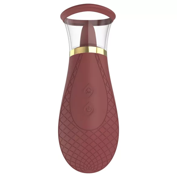 Dreamtoys Roxy - Saug- und Leck-Vibrator (Bordeaux)