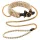 Allure - Perlenhalsband mit Leine (schwarz)