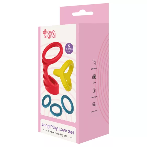 Dreamtoys Love Signal - Penisring-Set (mehrfarbig)