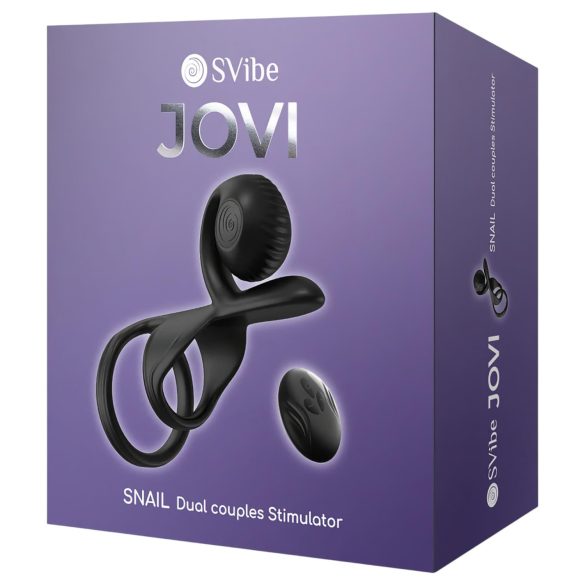 Snail Vibe Jovi - Penisring und Partner-Vibrator (Schwarz)