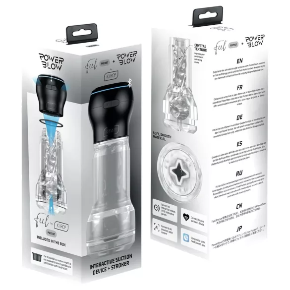 Kiiroo Feel Pocket & PowerBlow - interaktiver Masturbator (transparent)