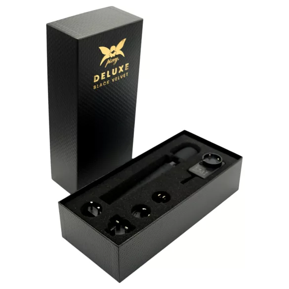 Pixey Deluxe Black Velvet - Stabvibrator Größe M (schwarz)