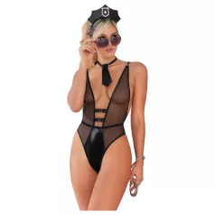   Zôf Police Desire - Polizistinnenkostüm mit transparentem Body (schwarz)