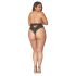 Dreamgirls - Hohe Taille, Spitzen-Slip (schwarz) - 2XL